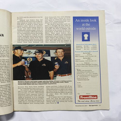 Sportstar ( December 2001 ) Sportstar ( December 2001 )