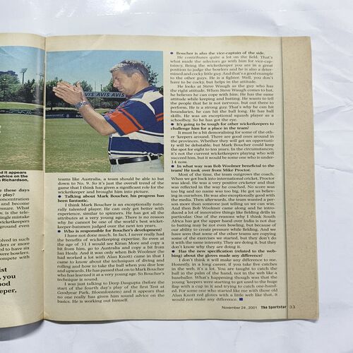 Sportstar ( November 2001 )