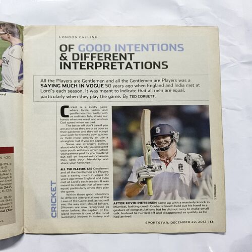 Sportstar ( December 2012 ) Sportstar ( December 2012 )