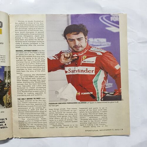 DSportstar ( November 2012 ) Sportstar ( November 2012 )
