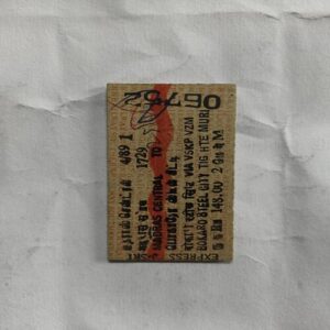 Old Indian Railway Tickets