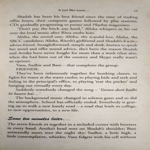 A lot like love ( By = Sumrit Shahi ) ( No. Of Pages = 181 )