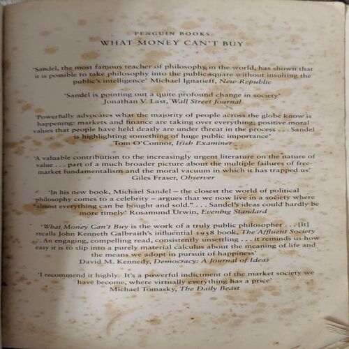 Document 2_23 What Money Can't Buy ( By = Michael j. Sandel ) ( No. Of Pages = 242 )