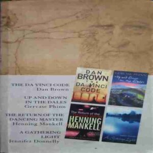 The Da Vinci Code( By=Dan Brown ) , Up and Down in the Dales( By=Gervase Phinn ) ,The return of the Dancing master( By=Heninng mankell ) , A Gathering Light ( By= Jennifer Donnelly ,) (Total page no=539 )