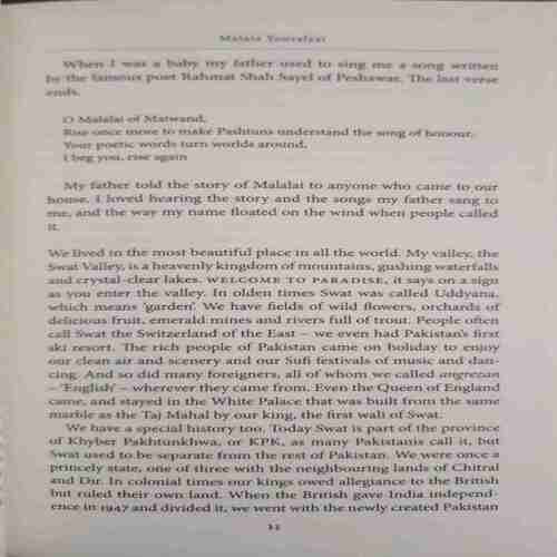 I am malala , By= (Malala Yousafzai ) page no= (293)