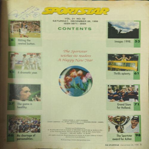 Document 2_74 Sportstar ( 26th December 1998 ) ( No Poster Inside )