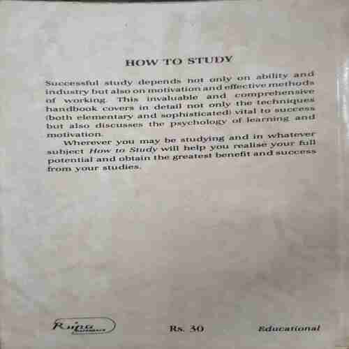 How to Study ( by=Harry Maddox ) (total page no= 304)damage cover page