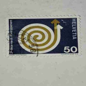 HELVETIA 50P POSTAGE STAMP HELVETIA 50P POSTAGE STAMP
