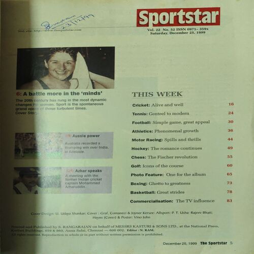 Document 3_35 Sportstar ( 25th December 1999 ) ( No Poster Inside )