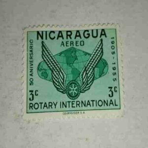 NICARAGUA 3C ROTARY INTERNATIONAL 1905-1955 POSTAGE STAMP NICARAGUA 3C ROTARY INTERNATIONAL 1905-1955 POSTAGE STAMP