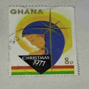 GHANA 8 P POSTAGE STAMP , HEMICHRAMIS FASCIATUS