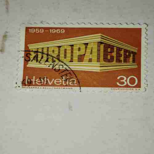 HELVETIA 30 POSTAGE STAMP 1959-1969 HELVETIA 30 POSTAGE STAMP 1959-1969