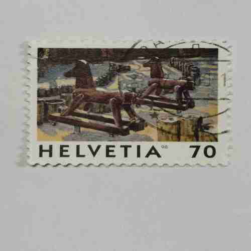 HELVETIA 70P POSTAGE STAMP HELVETIA 70P POSTAGE STAMP