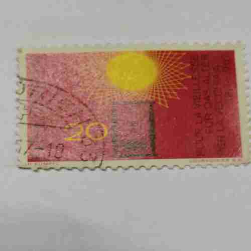 HELVETIA 20P POSTAGE STAMP HELVETIA 20P POSTAGE STAMP