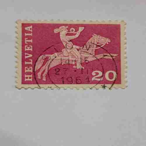 HELVETIA 20P POSTAGE STAMP HELVETIA 20P POSTAGE STAMP