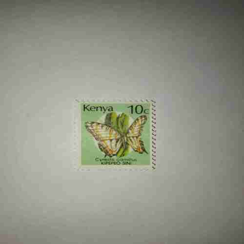 KENYA 10C POSTAGE , CYRESTIS CAMILLUS KIPEPEO SINI STAMP KENYA 10C POSTAGE , CYRESTIS CAMILLUS KIPEPEO SINI STAMP
