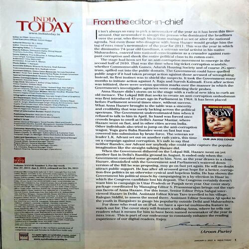 India Today (2 Jan 2012)