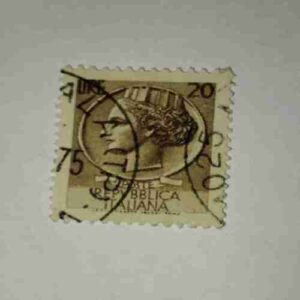 REPVBBLICA ITALIANA 20 POSTAGE STAMP REPVBBLICA ITALIANA 20 POSTAGE STAMP