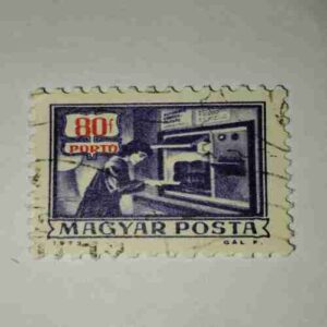 MAGYAR POSTA 80f POSTAGE STAMP 1973 Document 62_79 MAGYAR POSTA 80f POSTAGE STAMP 1973