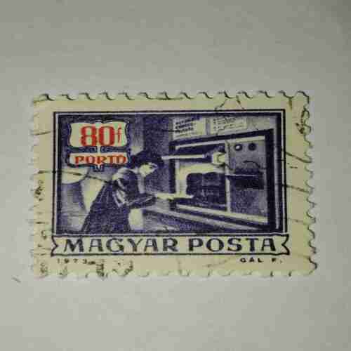 MAGYAR POSTA 80f POSTAGE STAMP 1973