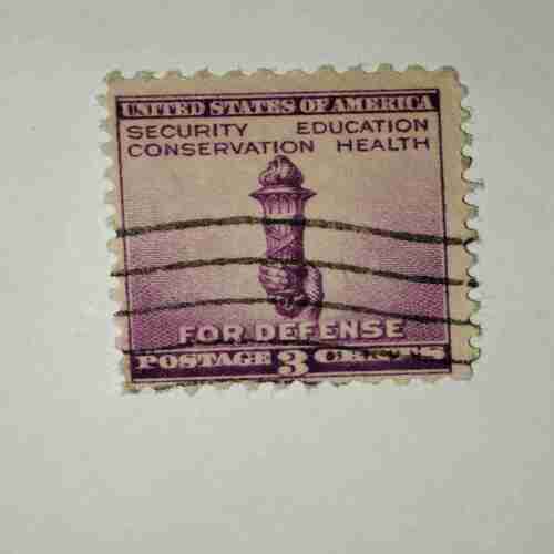 UNITED STATES OF AMERICA 3C POSTAGE , SECURITY EDUCATION CONSERVATION HEALTH FOR DEFENSE STAMP UNITED STATES OF AMERICA 3C POSTAGE , SECURITY EDUCATION CONSERVATION HEALTH FOR DEFENSE STAMP