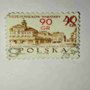 POLSKA 90GR POSTAGE , SIEDEM WIEKOW WARSZAWY STAMP POLSKA 90GR POSTAGE , SIEDEM WIEKOW WARSZAWY STAMP