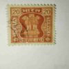 INDIA SERVICE POSTAGE STAMP 20 INDIA SERVICE POSTAGE STAMP 20