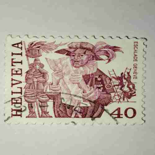 HELVETIA 40 POSTAGE STAMP HELVETIA 40 POSTAGE STAMP