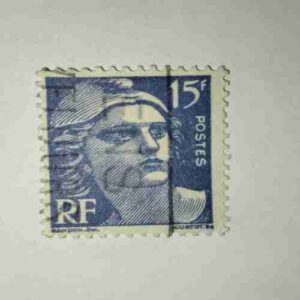 MARIANNE DE GANDON 15F POSTAGE STAMP MARIANNE DE GANDON 15F POSTAGE STAMP