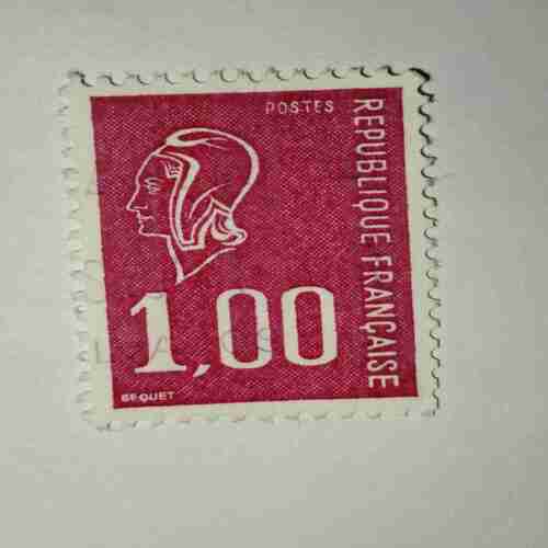 REPUBLIQUE FRANCAISE 1,00 POSTAGE STAMP REPUBLIQUE FRANCAISE 1,00 POSTAGE STAMP