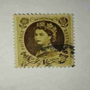 GREAT BRITAIN QUEEN ELIZABETH 1Pence POSTAGE STAMP GREAT BRITAIN QUEEN ELIZABETH 1Pence POSTAGE STAMP