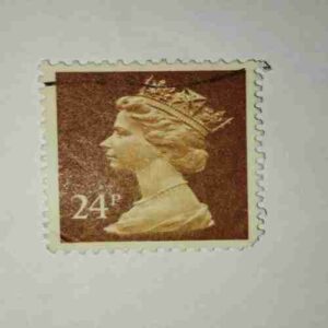 GREAT BRITAIN QUEEN ELIZABETH 24Pence POSTAGE STAMP GREAT BRITAIN QUEEN ELIZABETH 24Pence POSTAGE STAMP