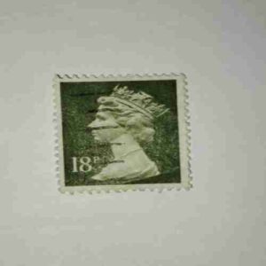 GREAT BRITAIN QUEEN ELIZABETH 18Pence POSTAGE STAMP GREAT BRITAIN QUEEN ELIZABETH 18Pence POSTAGE STAMP