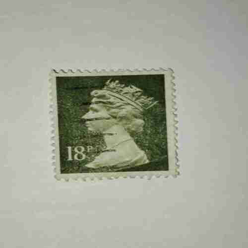 GREAT BRITAIN QUEEN ELIZABETH 18Pence POSTAGE STAMP GREAT BRITAIN QUEEN ELIZABETH 18Pence POSTAGE STAMP
