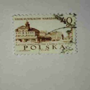 POLSKA 40GR POSTAGE STAMP POLSKA 40GR POSTAGE STAMP