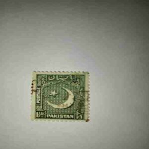 PAKISTANI POSTAGE STAMP 1 1/2 AS PAKISTANI POSTAGE STAMP 1 1/2 AS