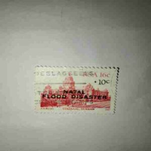 NATAL FLOOD DISASTER 10C POSTAGE , STADAAL , DURBAN 1987 STAMP NATAL FLOOD DISASTER 10C POSTAGE , STADAAL , DURBAN 1987 STAMP