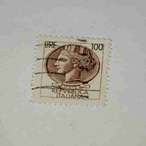REPVBBLICA ITALIANA 100 POSTAGE STAMP REPVBBLICA ITALIANA 100 POSTAGE STAMP