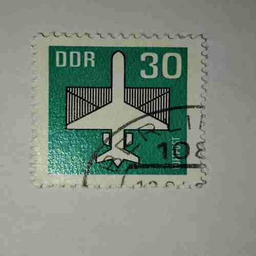 DDR 30 LUFTPOST , FLUGZEUG POSTAGE STAMP