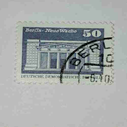 DEUTSCHE DEMOKATISCHE REPUBLIK 50 POSTAGE STAMP DEUTSCHE DEMOKATISCHE REPUBLIK 50 POSTAGE STAMP