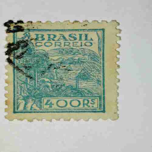 BRASIL 400rs POSTAGE , CORREID STAMP