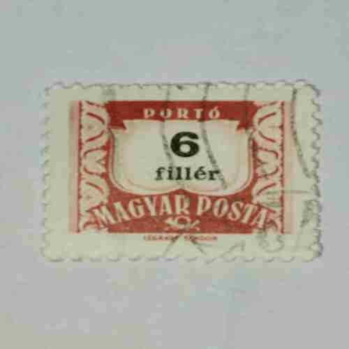 MAGYAR POSTA 6f POSTAGE STAMP MAGYAR POSTA 6f POSTAGE STAMP