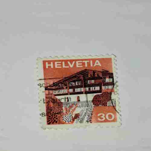 HELVETIA 30P POSTAGE STAMP HELVETIA 30P POSTAGE STAMP
