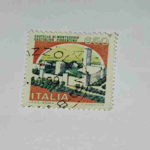 ITALIA 650 Cent POSTAGE , CASTELLO DI ROCCA SINIBALDA 1984