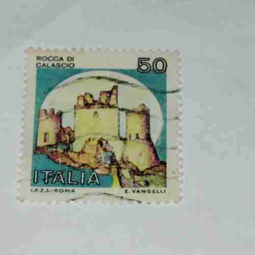 ITALIA 50 Cent POSTAGE , CASTELLO DI ROCCA SINIBALDA 1984