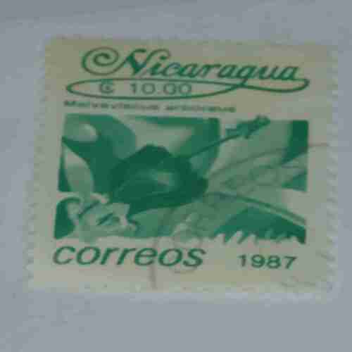 NICARAGUA 10.00$ POSTAGE STAMP , CORREOS 1987 NICARAGUA 10.00$ POSTAGE STAMP , CORREOS 1987