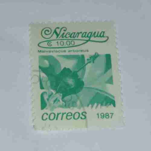 NICARAGUA 10.00$ POSTAGE STAMP , CORREOS 1987 NICARAGUA 10.00$ POSTAGE STAMP , CORREOS 1987
