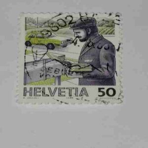 HELVETIA 50P POSTAGE STAMP HELVETIA 50P POSTAGE STAMP