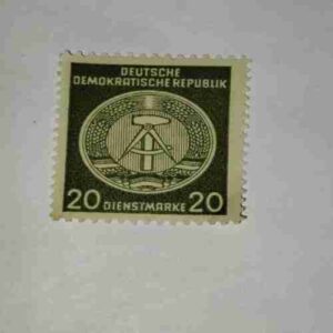DEUTSCHE DEMOKATISCHE REPUBLIK 20 POSTAGE STAMP DEUTSCHE DEMOKATISCHE REPUBLIK 20 POSTAGE STAMP