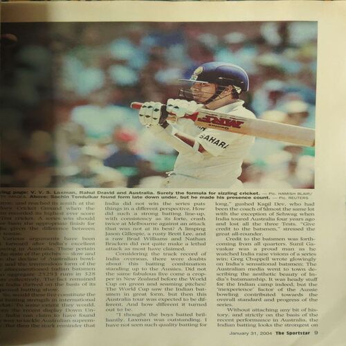 Document_50 Sportstar ( 31st January 2004 ) ( No Poster Inside )
